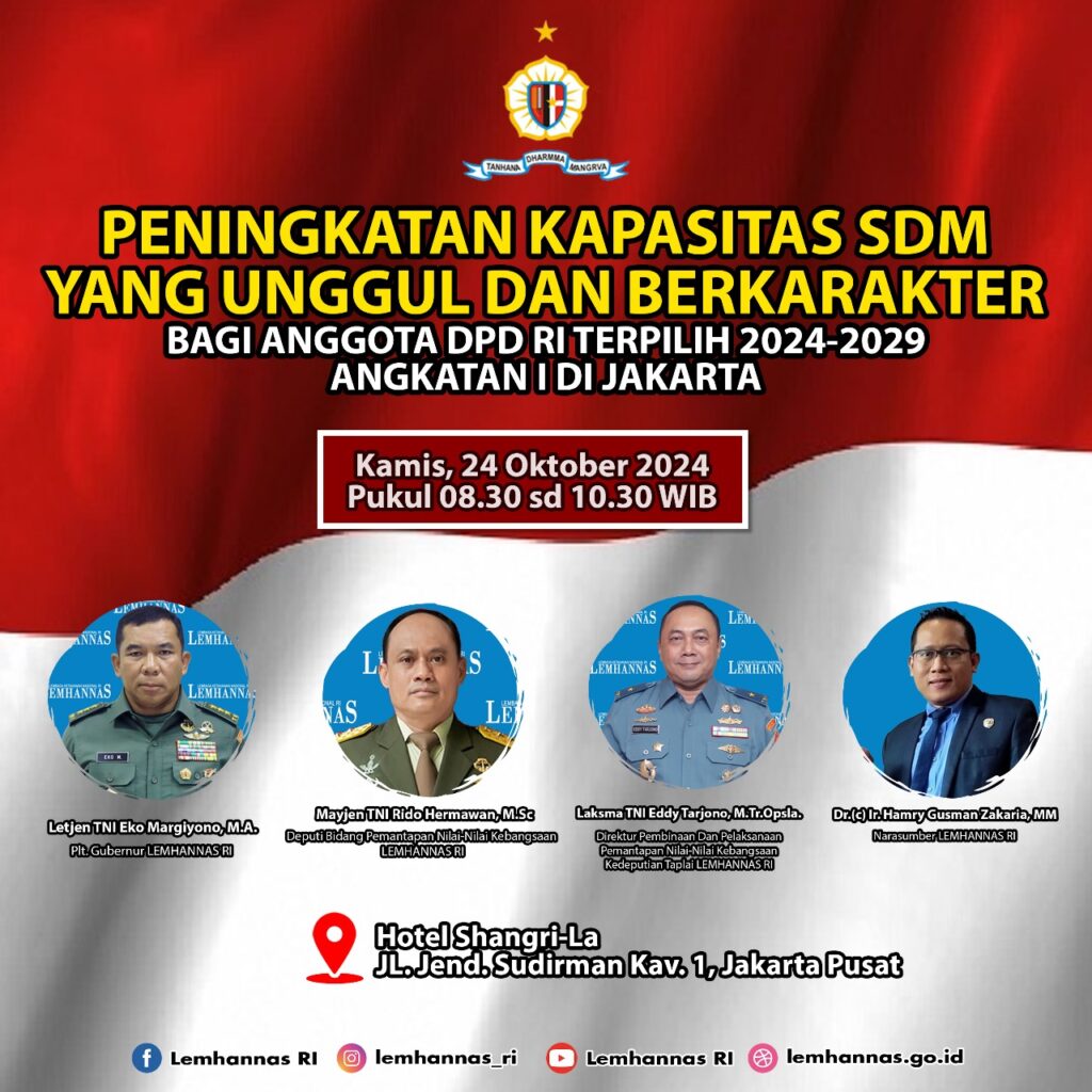Peningkatan Kapasitas SDM Yang Unggul Dan Berkarakter 24 Oktober 2024