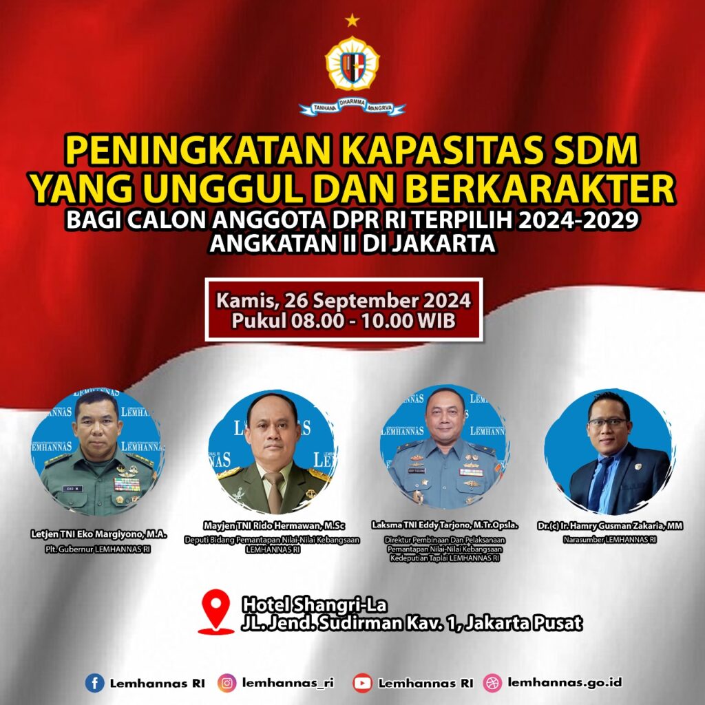 Peningkatan Kapasitas SDM Yang Unggul dan Berkarakter 26 September 2024